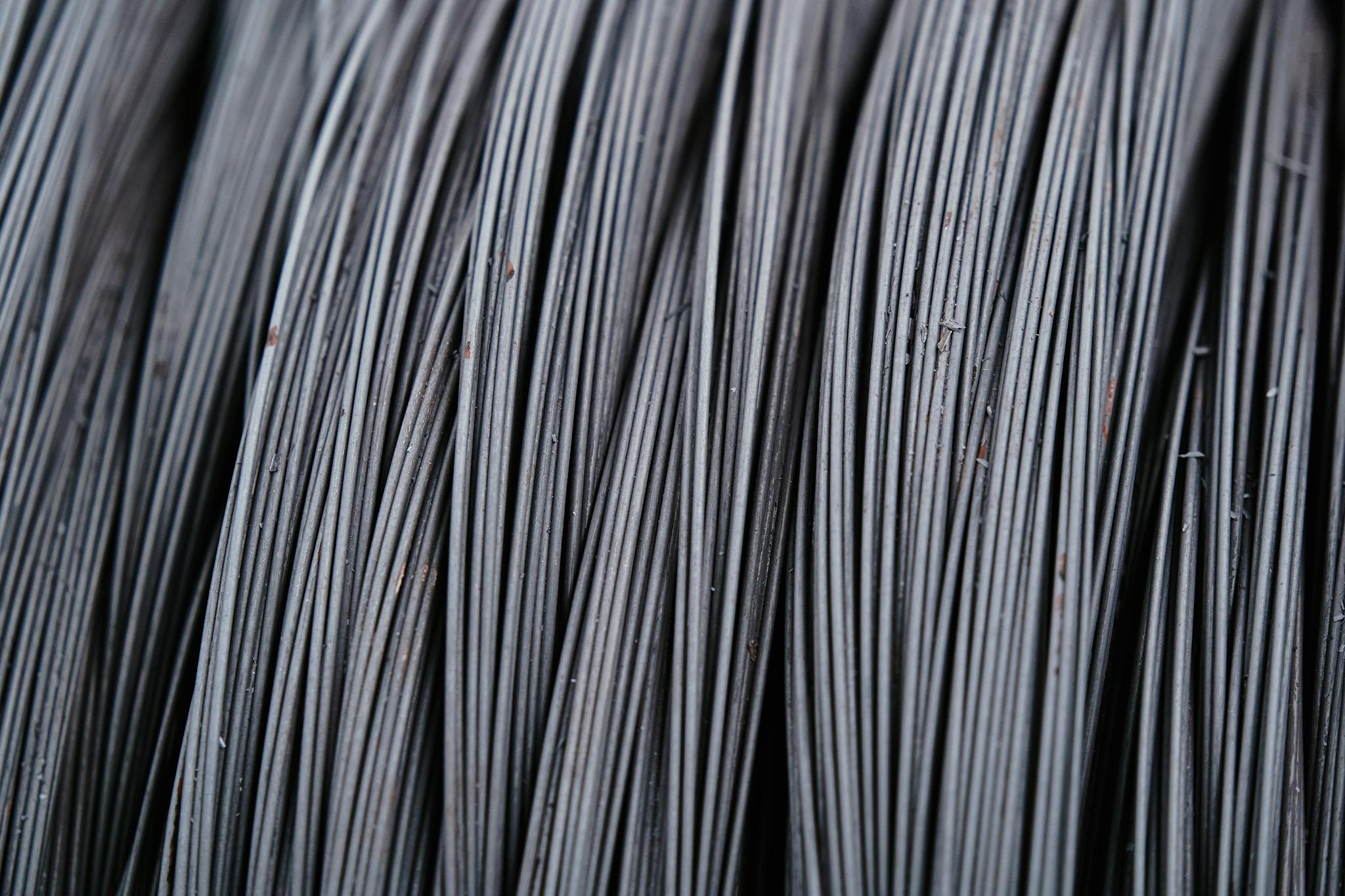 Detailed Macro Shot Of Intertwined Metal Wires
